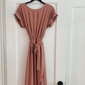 Blush maxi dress